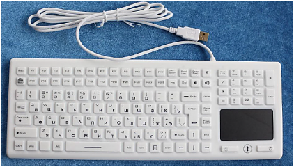 Промышленная клавиатура K-TEK-M369TP-KP-FN-DT-W-US/RU-USB