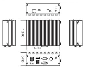 Ультракомпактный встраиваемый компьютер eBOX560-512-FL-DC-7100U