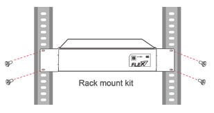 FLEX-BX200-Q370 обладает высотой 2U и может быть установлен в 19” стойку